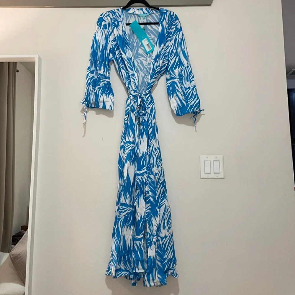 Melissa Odabash Gabby Kaftan Swim Coverup in Splash SZ S NWT - Picture 4 of 8